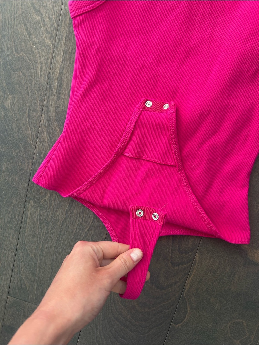 Babaton Pink Ribbed One-Piece - Picture 3 of 7